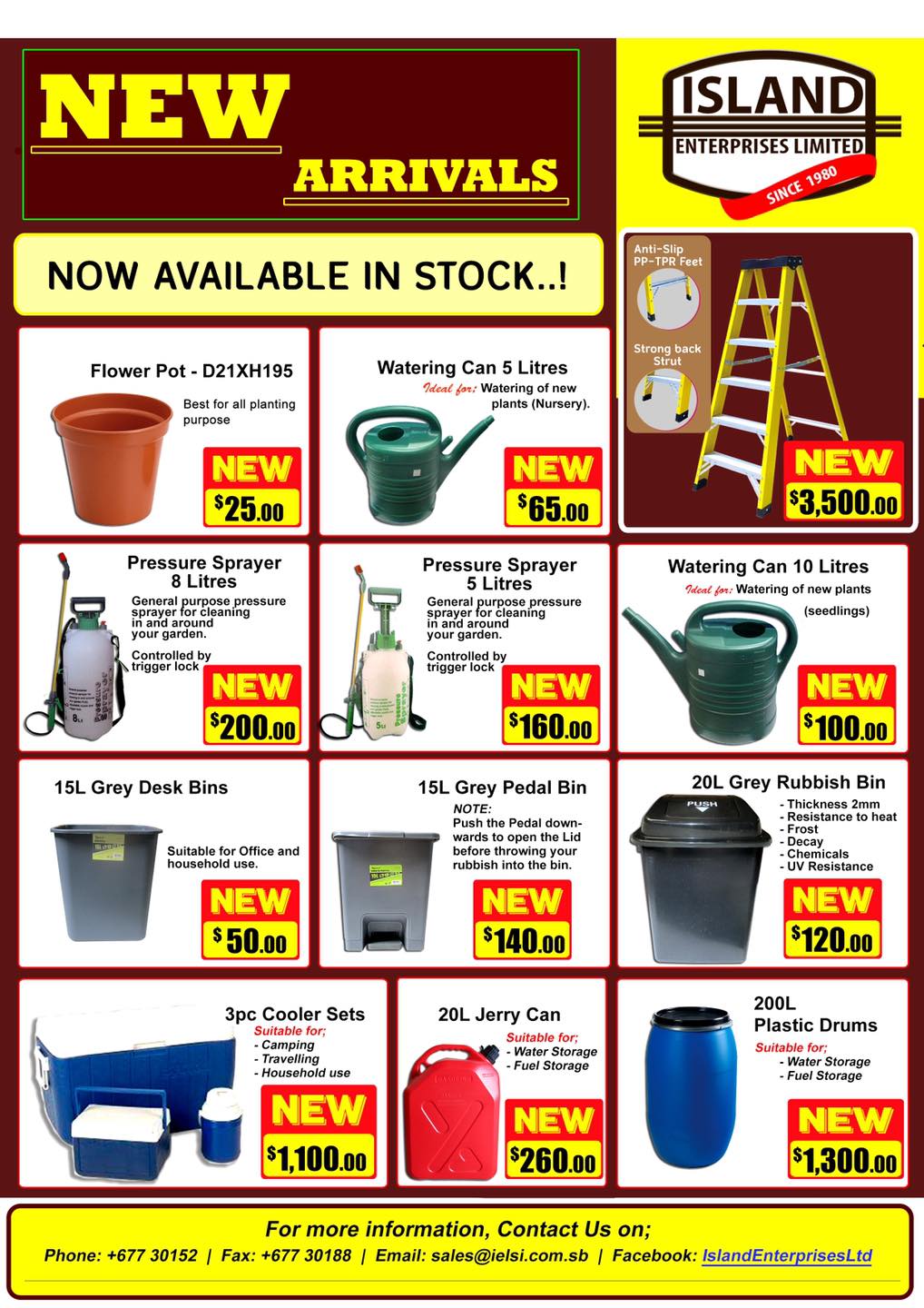 Island Enterprises : New Arrival In Stock !!