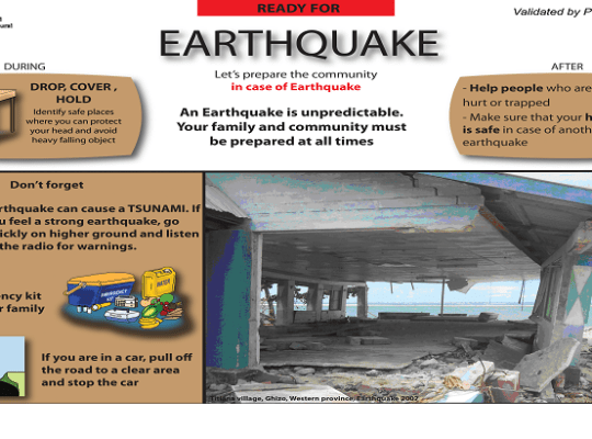 National Disaster Council: Earthquake Preparedness