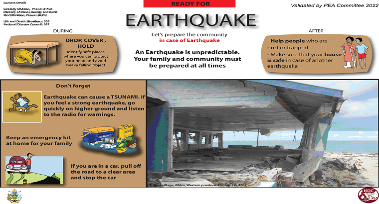 National Disaster Council: Earthquake – In case of Earthquake