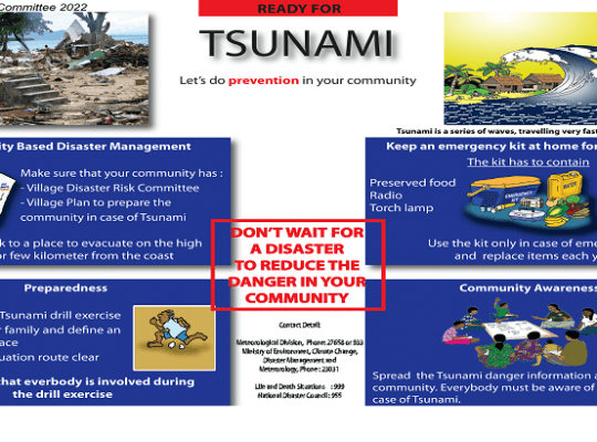 National Disaster Council: Tsunami Prevention