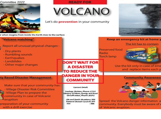 National Disaster Council: Volcano Prevention