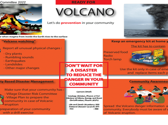 National Disaster Council: Volcano Prevention