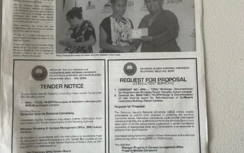 Solomon Islands National University: Tender Notice -Request For Proposal : SWN Issue :16066