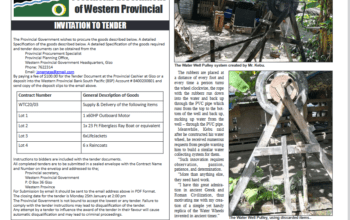 Western Provincial Government: Environment Solomon Media Issue: 101021- Invitation to Tender