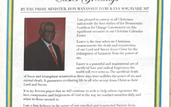 Prime Minister’s Office: 2016 Easter Greetings – Prime Minister, Hon Manasseh Damukana Sogavare: