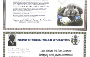 Ministry of Communication & Aviation – 2016 Easter Message.