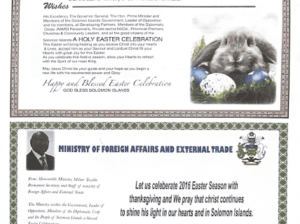 Ministry of Communication & Aviation – 2016 Easter Message.