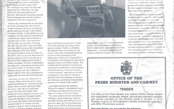 Office of the Prime Minister and Cabinet – Tender: 2015 SWN Issue 15010