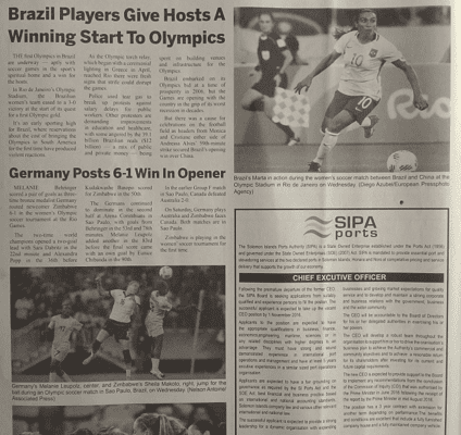 SIPA: SWN 16068 August 2016:  – Chief Executive Officer Post