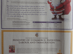 Ministry of Commerce, Industry, Labour and Immigration : SWN 15045 December 2015: Christmas Special Message