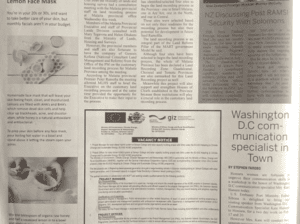 Ministry of Environment, Climate Change, Disaster Management & Meteorology): SWN 17083 February 2017: – Vacancy Notice