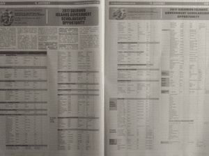 Ministry of Education and Human Resources Development SWN 16062 June 2016:  2017 Solomon Islands Government Scholarships Opportunity