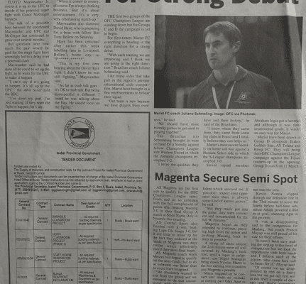 Isabel Provincial Government- SIN 17353 March 2017:  Tender Document