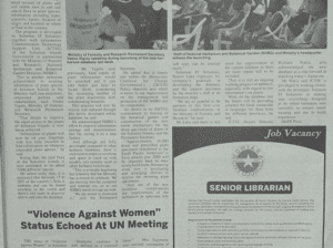 Honiara City Council – Job Vacancy – Senior Librarian: (SIN 17357 March 2017)