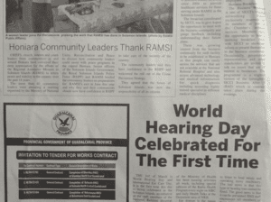 Provincial Government of Guadalcanal Province: SIN 17353 March 2017: – Invitation to Tender For Works Contract