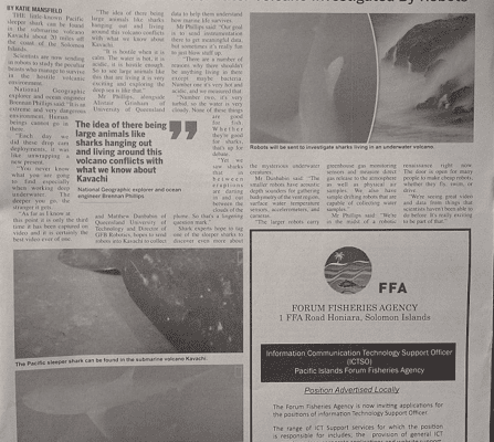 Forum Fisheries Agency (FFA) – Information Communication Technology Support Officer (ICTSO) Pacific Islands Forum Fisheries Agency – Position Advertised Locally: (SIN 17359 April 2017)