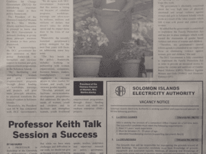Solomon Power:( SIEA) SWN 15007 March 2015: – Vacancy Notice