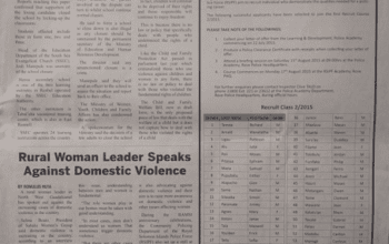 Royal Solomon Islands Police Force: SWN 15025 July 2015: Learning and Development Department – Acceptance Notice