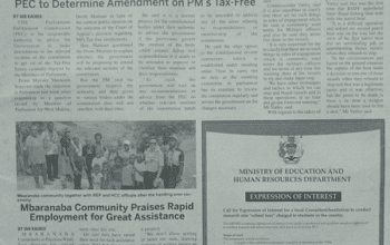 Ministry of Education and Human Resources Department – Expression of Interest: (SIN 17357 March 2017)