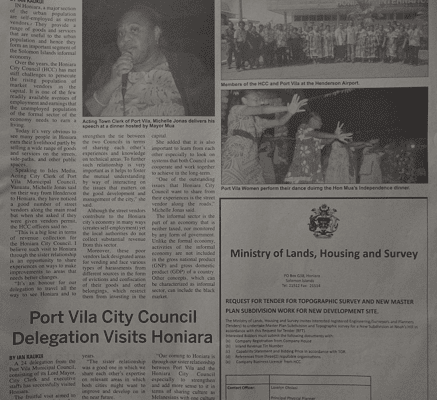 Ministry of Lands, Housing and Survey – Request for Tender for Topographic Survey and New Master Plan Subdivision Work for New Development Site: (SIN 17367 July 2017)