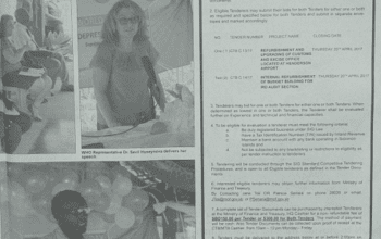 Ministry of Finance and Treasury – Public Tender Invitation – Invitation for Competitive Tender Bids: (SIN 17357 March 2017)