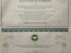 Honiara City Council – Happy 37th Years of Independence Solomon Islands and May God Bless Our Land!!!: (SWN 15021 July 2015)