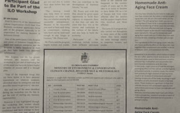 Ministry of Environment & Conservation, Climate Change, Disaster MGT & Meteorology: (SWN 15021 July 2015)