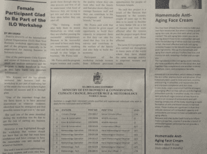 Ministry of Environment & Conservation, Climate Change, Disaster MGT & Meteorology: (SWN 15021 July 2015)