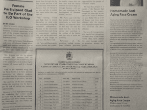 Ministry of Environment & Conservation, Climate Change, Disaster MGT & Meteorology: (SWN 15021 July 2015)