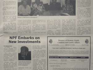 Ministry of Women, Youth, Children and Family Affairs – Vacancy Advertisement Notice for 2015: (SWN 15021 July 2015)