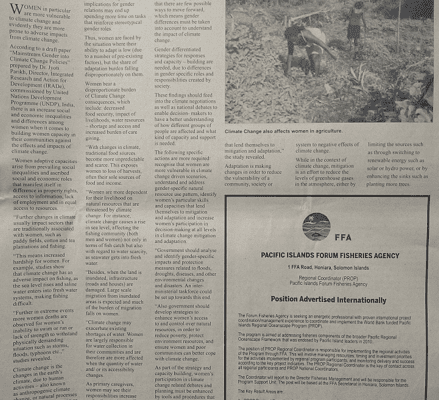 FFA (Pacific Islands Forum Fisheries Agency) – Regional Coordinator (PROP) – Position Advertised Internationally: (SWN 15021 July 2015)