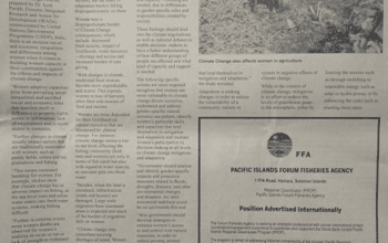 FFA (Pacific Islands Forum Fisheries Agency) – Regional Coordinator (PROP) – Position Advertised Internationally: (SWN 15021 July 2015)