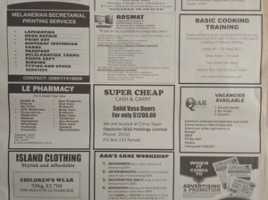 Melanesian Secretarial Printing Services: SWN 17094 June 2017