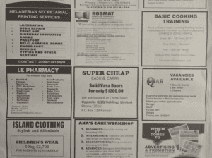 Melanesian Secretarial Printing Services: SWN 17094 June 2017