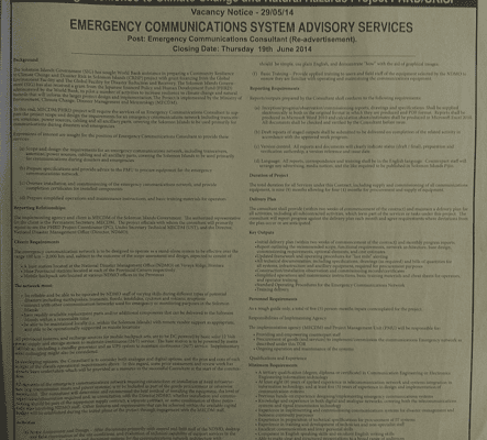 Ministry of Environment, Climate Change, Disaster Management & Meteorology – Increasing Resilience to Climate Change and Natural Hazards Project PHRD/CRISP: SIN 220 June 2014