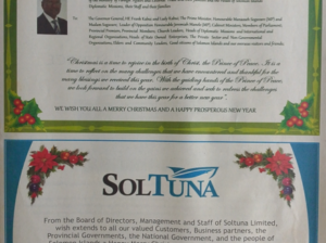 Ministry of Foreign Affairs and External Trade – Christmas Message: SWN 15044 December 2015