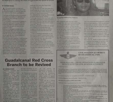 Civil Aviation Authority of Solomon Islands – Press Release – Drone Operators to Register Devices with the Civil Aviation Authority: SWN 15044 December 2015