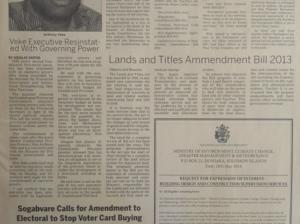 Ministry of Environment, Climate Change, Disaster Management and Meteorology – Request for Expression of Interest – Building Design and Construction Supervision Services: SIN 220 June 2014