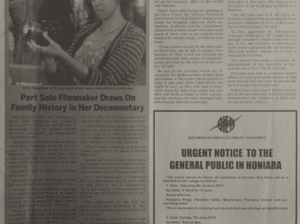 Solomon Power : SIEA – Urgent Notice to the General Public in Honiara: SIN 270 June 2015