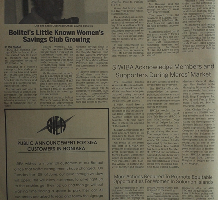 Solomon Power : (SIEA )- Public Announcement for SIEA Customers in Honiara: SIN 220 June 2014