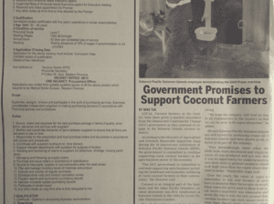 Western Provincial Government – Western Province, Solomon Islands – ONE VACANCY No 07/15: Executive Personal Secretary: SIN 272 June 2015