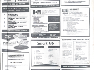 Melanesian Secretarial Printing Services: 2017 SWN Issue 17092 Classifieds Promotion